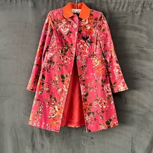 Thomas Rath hand tailored silk floral one-of-a-kind jacket.